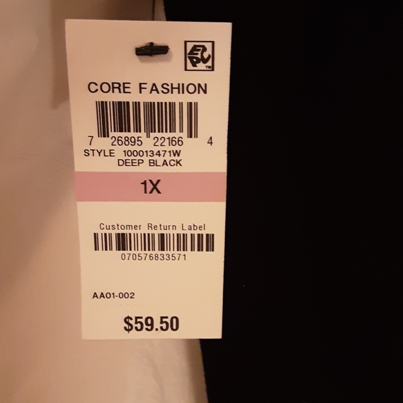 NWT Alfani 1X Deep Black Comfort Waist Legging - Picture 4 of 6